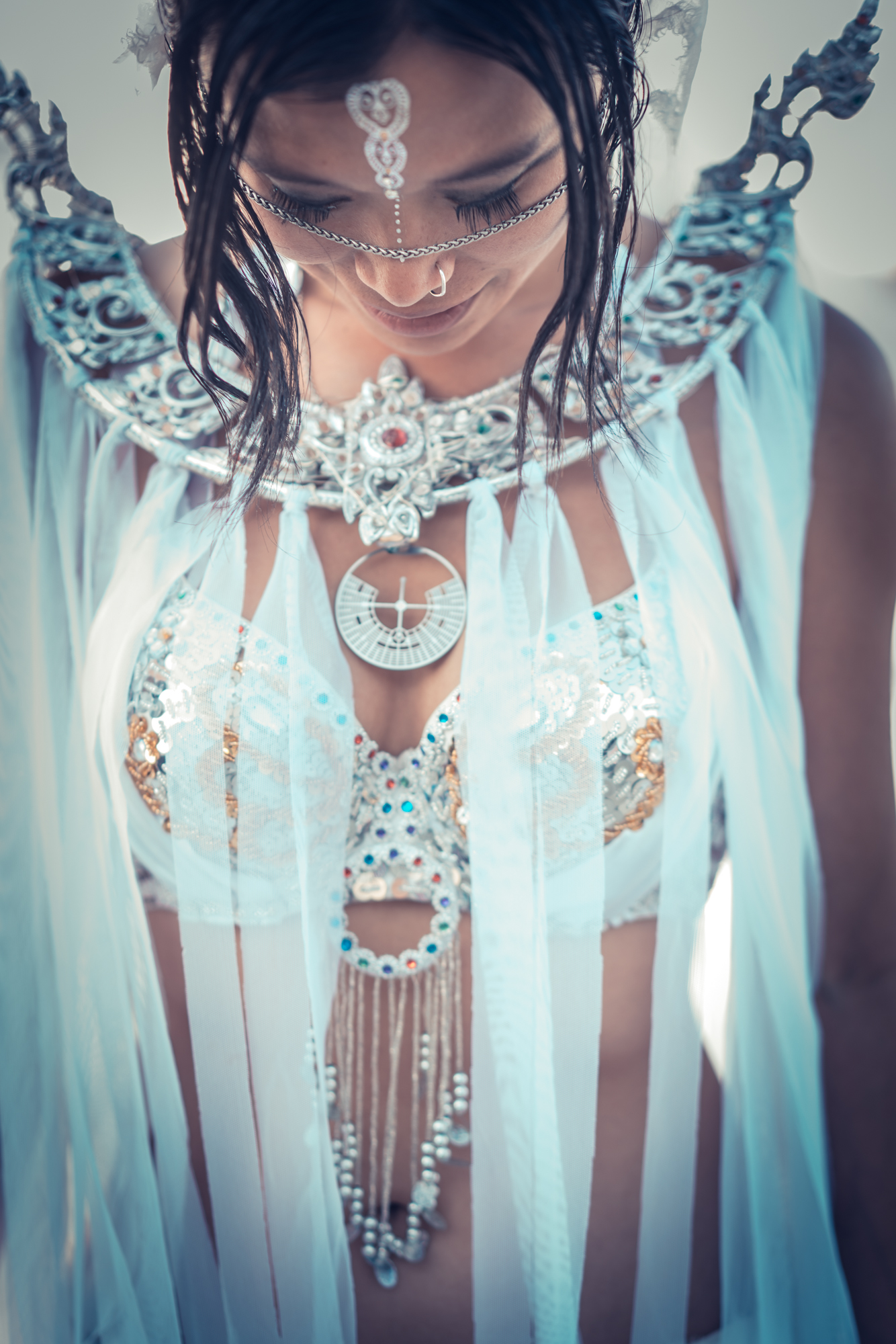 Intergalactic Empress Swan black rock city wedding burning man