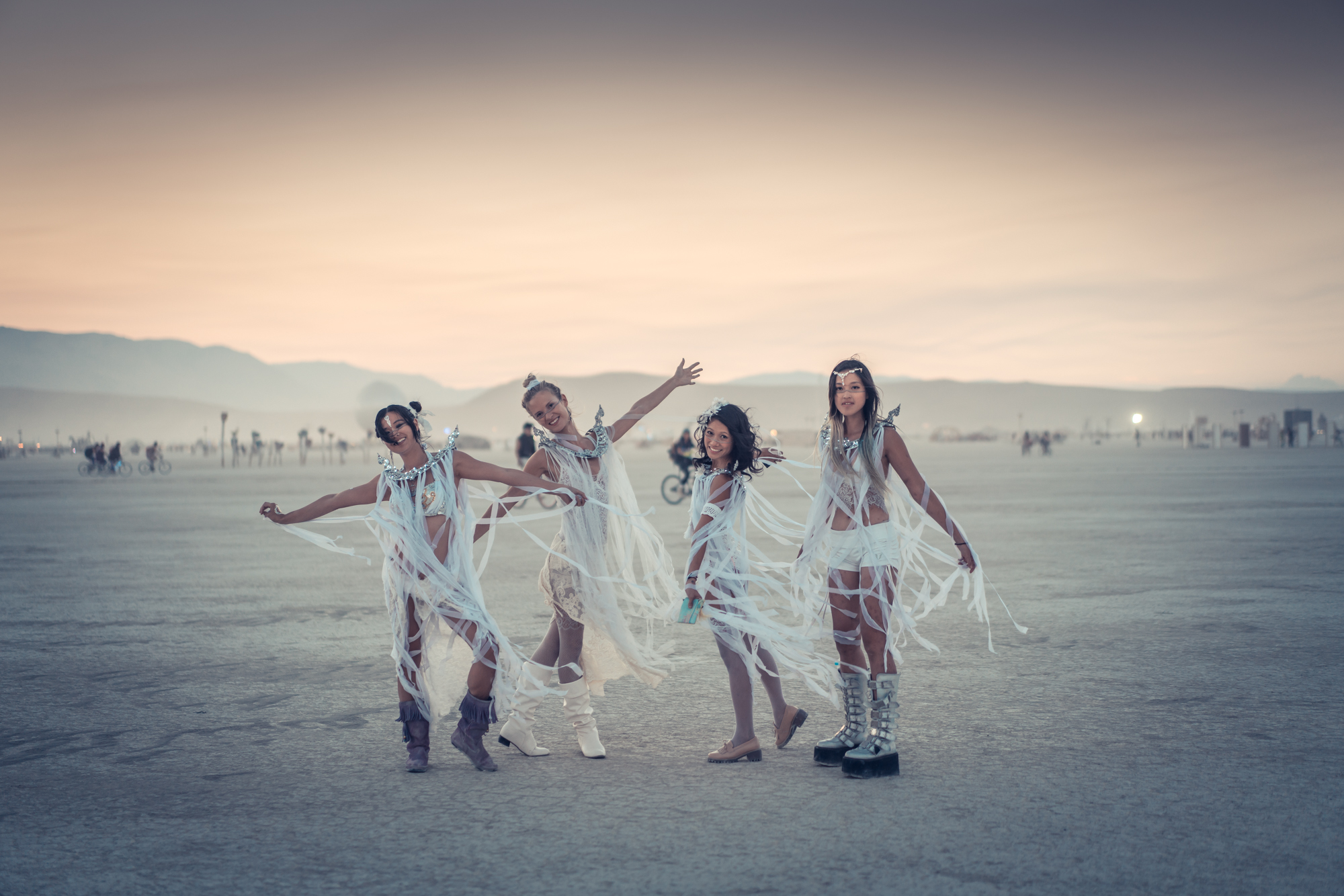 burning man bridesmaids wedding