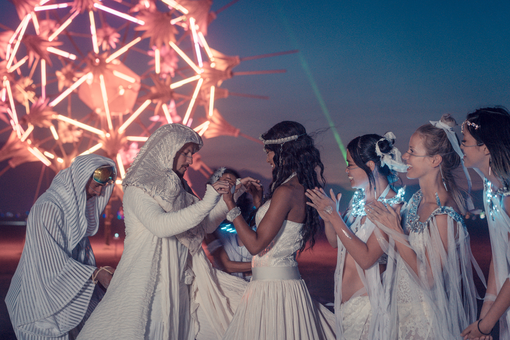 radialumia burning man installation art wedding 2018 ceremony