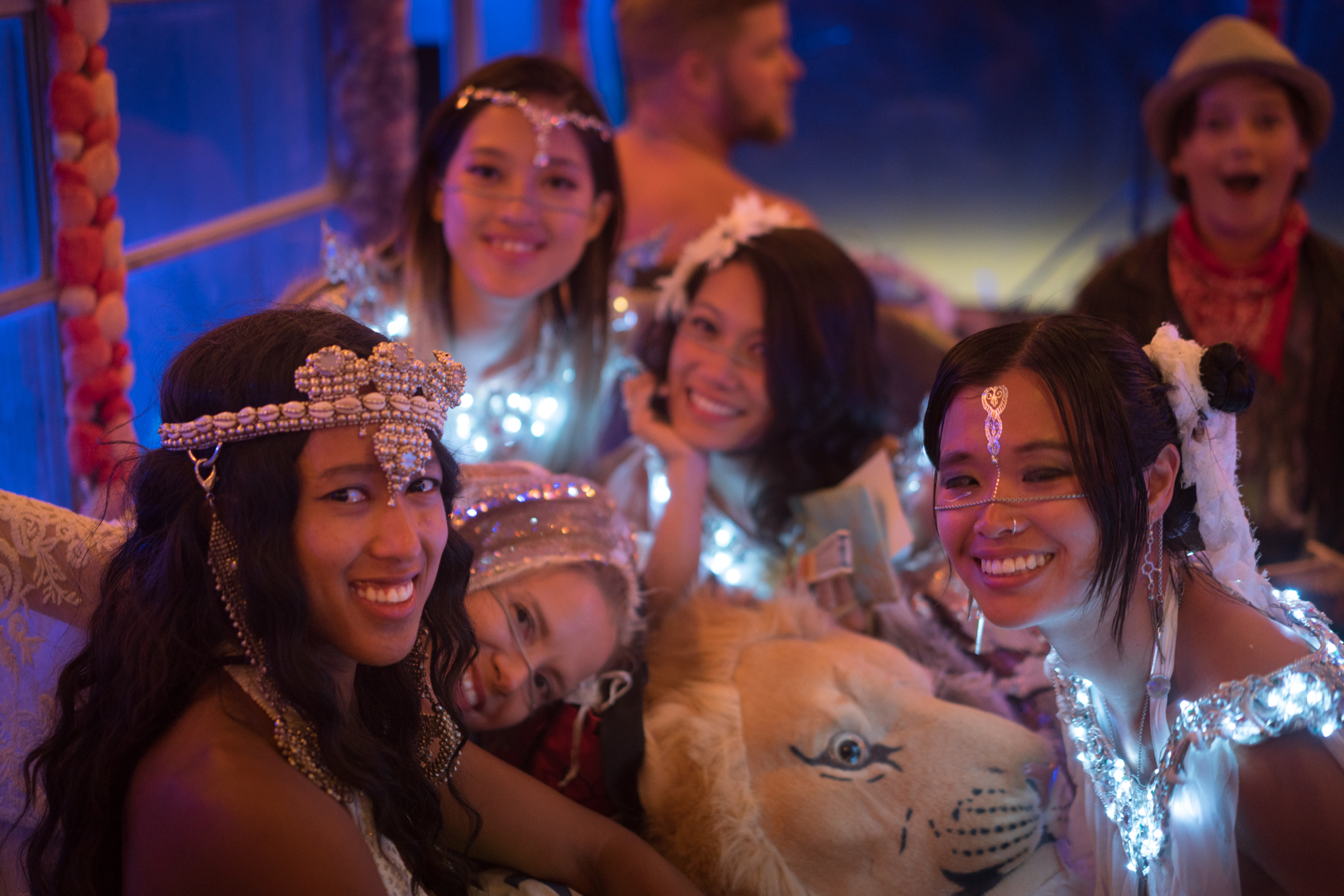 art car ride with the bridesmaids wedding playa burning man yoshi gilles