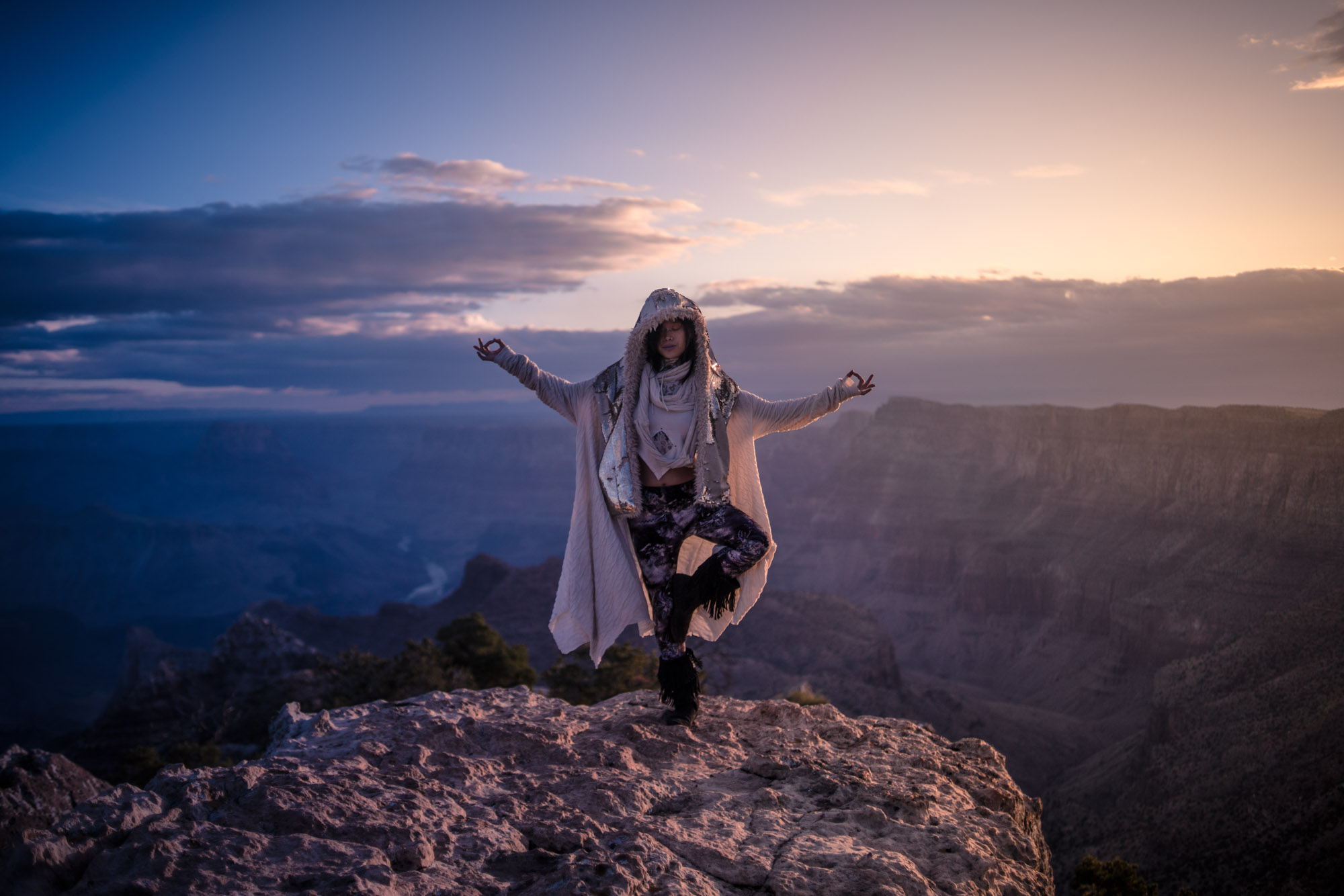 grand canyon yoga sunrise photo