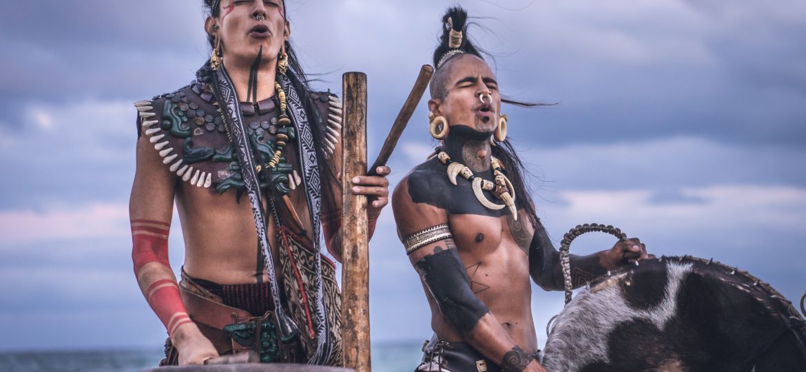 tulum maya performers beach culture