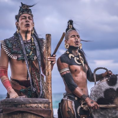 tulum maya performers beach culture