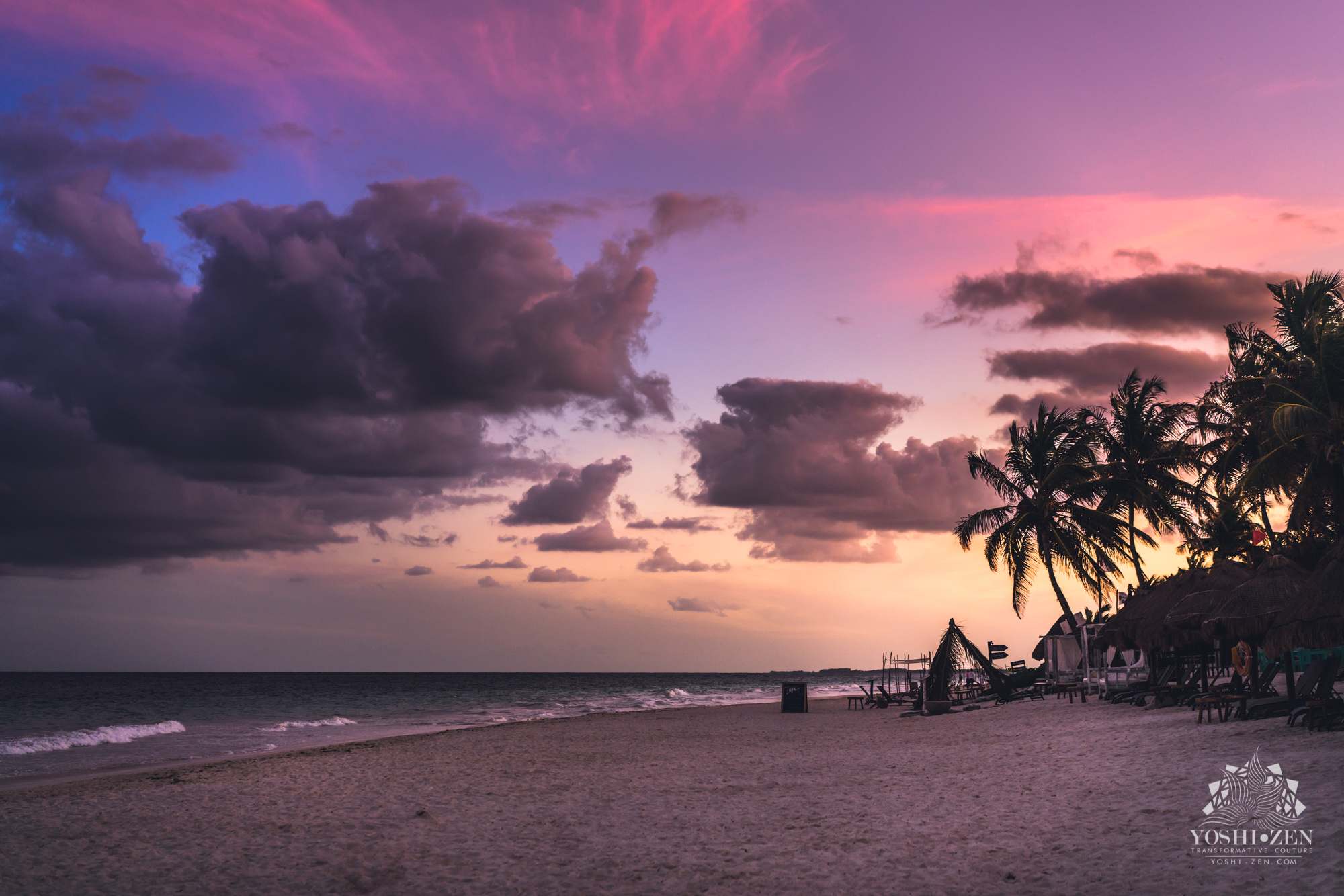 tulum beach mexico vacation sunset